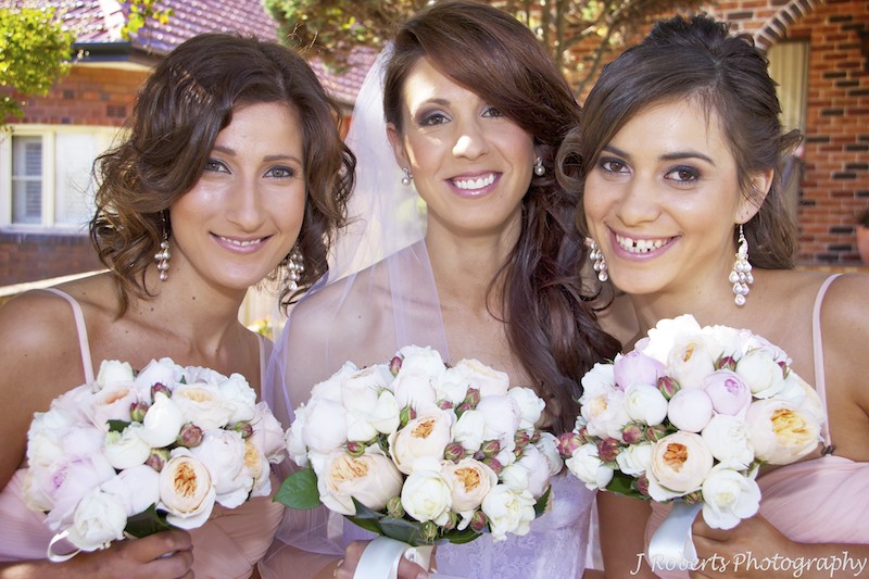 Bride and 2 bridesmaids - wedding photography sydney